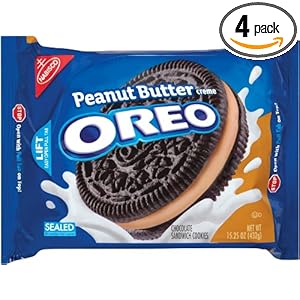 Oreo Peanut Butter Creme Oreo Cookie, 15.25-Ounce (Pack of 4) Oreo Peanut Butter Creme Oreo Cookie, 15.25-Ounce (Pack of 4)