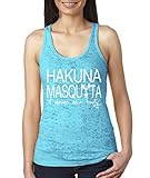Hakuna Masquata Nice Booty Funny Women's Fitness Burnout Tank Top By Superior Apparel Medium Tahiti Blue