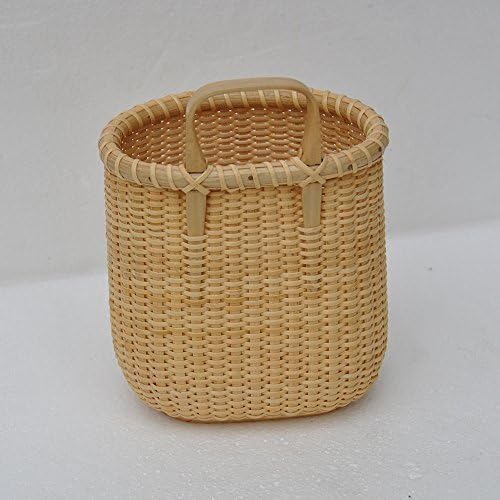 100% Hand Woven Natural Color Baskets with Handle Small Wired Rattan Decoration Storage Tote Baskets for Home,Office