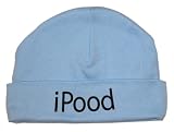 iPood 100% Cotton Ribbed Baby Beanie Hat, Blue - Newborn