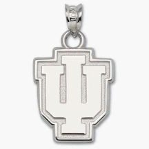 Indiana Hoosiers 5/8 IU Pendant - Sterling Silver Jewelry