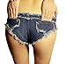 Superbaby Women Denim Junior Waist Night Hot Pants Shorts Buttom
