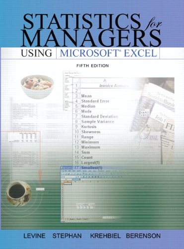 Statistics for Managers Using Microsoft Excel 0132295458 pdf