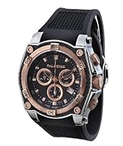 Big Sale CALABRIA - INCANTO - Rose Gold Two Tone Chronograph Men's Watch with Carbon Fiber Bezel