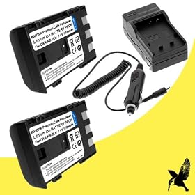 Two Halcyon 1700 mAH Lithium Ion Replacement Battery and Charger Kit for Canon NB-2LH and Canon EOS Rebel XTi, EOS Rebel XT DSLR Cameras & VIXIA HV20, HV30, HV40, HG10, HF R10, HF R100, HF R11 Digital Camcorders & Elura 40MC, 50, 60, 65, 70, 80, 85, 90 Mini DV Camcorders & Optura 500, 60, 30, 40, 40