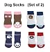 Collegiate & Colorful Dog Socks (Set of 2)