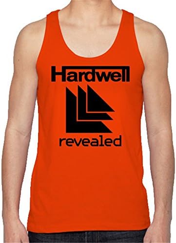 Hardwell Cotton Tshirt McEvain Mens Tank Top Rock Tees A0171 Orange XXL