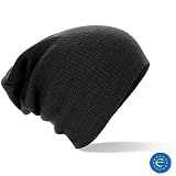 RIB KNIT OVERSIZED SLOUCH BEANIE - 4 COLOURS