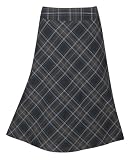 Plus Size Gray Cross Pattern Skirt