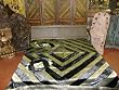5p Set Black Silk Designer Bedspread Indian Bedding Bed Cover Final Sale