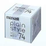 maxell 音楽用 MD 74分 「plain style」シリーズ ミルキーホワイト 10枚 PLMD74.10Pの画像
