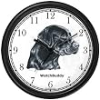 Labrador Retriever (Black) Dog Wall Clock by WatchBuddy Timepieces (Hunter Green Frame)