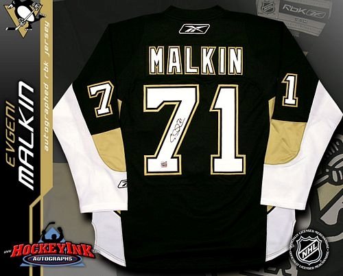 Evgeni Malkin Pittsburgh Penguins Autographed/Hand Signed Black Jersey