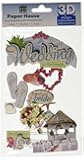 3D Sticker 4.5"x7" Sheet-Beach Wedding