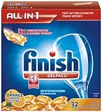 Finish Gel Pacs, All in 1 Deep Cleaning power, 32 Count