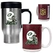 New York Jets 16oz Travel Mug & 15oz Gameball Ceramic Mug Set - Helmet logo NFL Football