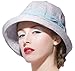 Supergirl Women hat Crimping Brim Linen Cap Sun Hats Summer Topee UPF 50+ Beach Hats