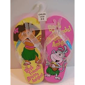 Dora the Explorer ~Flip Flops~ Child Large size 2-3 by 