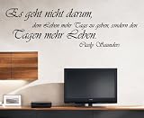 Produkt-Bild: Wandtattoo "Es geht nicht darum - Cicely Saunders" Wohnzimmer W57 (191x58 cm) dunkelbraun