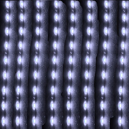 XT AUTO 8Pcs 30cm Car Truck Flexible Waterproof LED Light Strip White