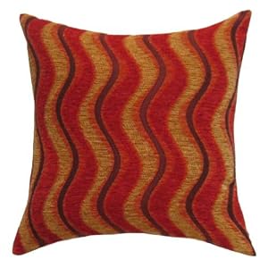 Lava Flow Red Orange Designer Pillow (Insert Sold Separately)