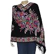 Womens Shawls Kashmir Sozuni Embroidered Wool Wrap 26 x 75 inches