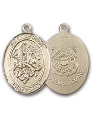 12K Gold-Filled St. George Coast Guard Medal