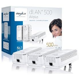 Devolo dLAN 500 AVplus (IEEE 1901/ HomePlug AV) Network Kit - (3x plugs)