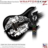 Big Kiss White on Black Skin fits Band Hero, Guitar Hero 5 & World Tour Gui ....