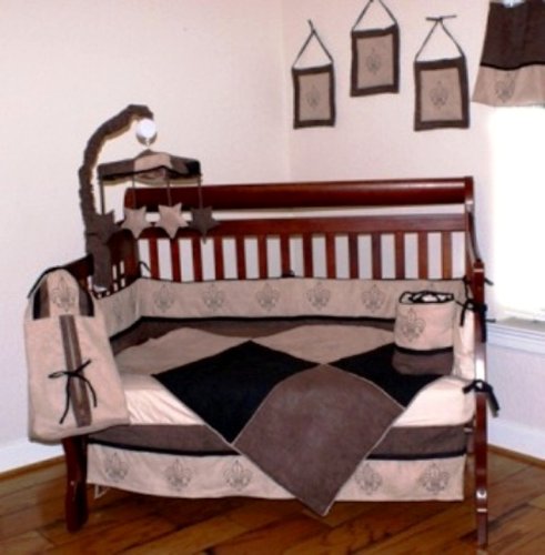 Nursery-To-Go Mocha Baby Bedding 10 Piece Crib Set