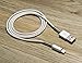 MOS Spring Lightning Cable Aluminum Heads, Spring Relief, White, 1ft