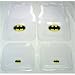 A Set of 4 Universal-Fit Clear Vinyl Floor Mats for Car / Truck - Batman Classic Blac...