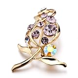 Pugster Elagant Light Amethyst Floral Brooches And Pins