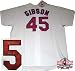 Bob Gibson Autographed/Hand Signed St. Louis Cardinals Majestic Jersey with HOF 81 Inscription