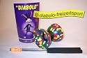 Diabolo Set 1x Alustäbe/Heft/Diabolo Harlekin Med. 4farbig