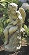 20" Joseph's Studio Sitting Cherub Angel and Bird Outdoor Garden Statue