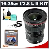 Buy Canon EF 16-35mm f 2.8 L II USM Zoom Lens + UV Filter + Accessory Kit for Canon... by Canon