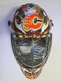 2012-2013 Calgary Flames Team Autographed Logo Franklin Goalie Mask with 24 Signatures Total, Proof Photos