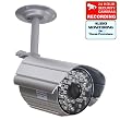 VideoSecu Day Night Vision 36 Infrared LEDs Audio Bullet Security Camera for CCTV Home Surveillance DVR System with Free Security Warning Decal IR806AS 1N3