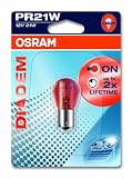 Produkt-Bild: Osram 7508LDRBLI1 Lampe 'Diadem', 12V, 21W, PR21W, BAW15s, rot, 1 St&uuml;ck im Blister