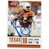 Vince Young Signed Autographed 2007 Texas Longhorns Aspire Rookie Card Mint