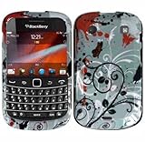 Hard Red Butterfly Case Cover Faceplate Protector for BlackBerry Bold 9900  ....