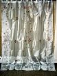 Embroidered Curtain-2 Silver Red Organza Embroidered Mirrors Sari Curtains Drapes Panel 92" Tabs