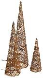 GKI Bethlehem Lighting 3-Piece Twig Rattan Cones: 18-Inch 20-Light; 27-Inch 35-Light and 36-Inch 50-Light Cones