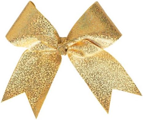 In Stock Large HoloFlex Metallic Short Tail Bow, Holographic Silver