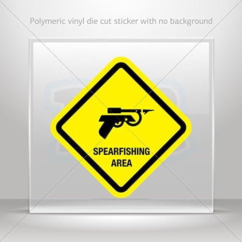 Stickers Sticker Spearfishing Area Sign Motorbike Vehicle Weatherproof Garage car Bicycle 0400 W9ZZ2