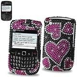 New Fashionable Perfect Fit Hard Diamante Protector Skin Cover (Faceplate/Snap On) Full Rhinestones Diamond Bling for RIM Blackberry Curve 8530 Sprint,Verizon,U.S. Cellular,Alltel -