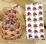 Cellophane Pirate Skull Treat Bags - 12 to a package