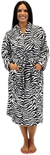 PajamaMania Women's Fleece Robe (Zebra - Lrg)