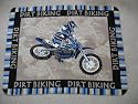 A Dirt Bike Motocross Fleece Throw Blanket